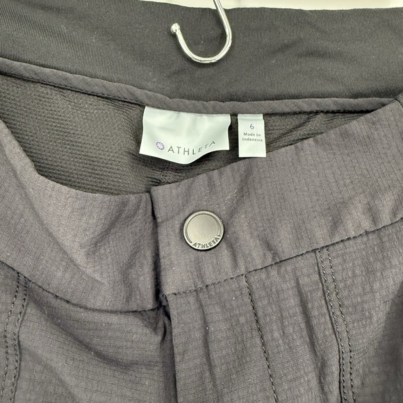 Athleta Trekkie Cargo Skort Womens Size 6 Black Performance Stretch Pockets - Picture 5 of 7